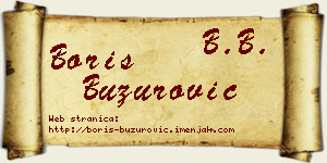 Boris Buzurović vizit kartica